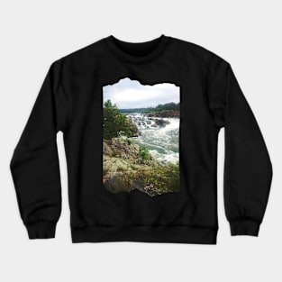 Beautiful photography of waterfall and blue sky landscape USA nature lovers Crewneck Sweatshirt